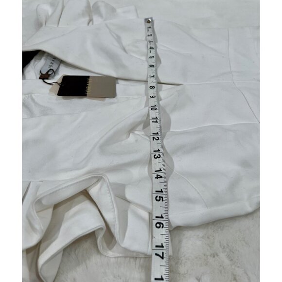 Iorane Supper Brooch Detail Ruffle Plunge Minidress, Size M NWT w/Defect - Picture 8 of 12